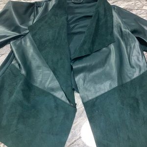 Brunch vibes Dressbarn  Draped Jacket Size: 2X Color: Dark Green